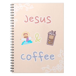 Caderno Espiral Jesus + Café
