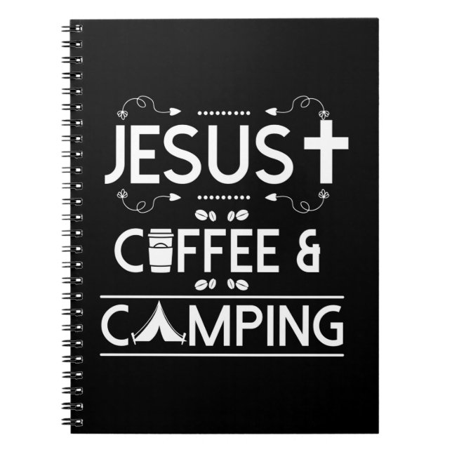 Caderno Espiral Jesus Café E Acampamento (Frente)