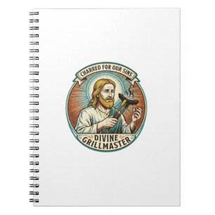 Caderno Espiral Jesus Completamente Queimado Preto Cachorro-Quente