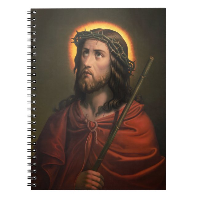 Caderno Espiral Jesus Cristo com a Coroa de Cornos (Frente)