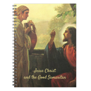 Caderno Espiral Jesus Cristo e o Bom Samaritano no Poço