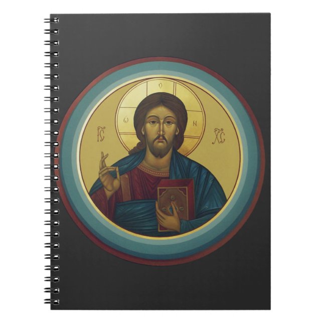 Caderno Espiral Jesus Cristo Pantocrator  (Frente)