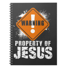 Caderno Espiral Jesus Cristo Propriedade Christian Faith Funny