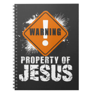 Caderno Espiral Jesus Cristo Propriedade Christian Faith Funny
