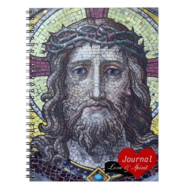 Caderno Espiral Jesus Cristo, Rei Mosaico Crowned No.2 (Notebook) (Frente)