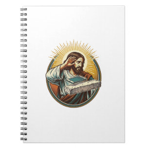Caderno Espiral Jesus Derrubou o Rosto do Telefone no Concreto Pla