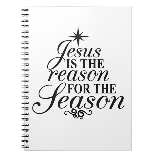 Caderno Espiral Jesus É A Razão Da Temporada De Natal  (Frente)