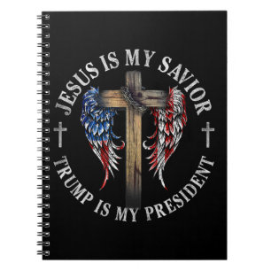 Caderno Espiral Jesus É Meu Salvador Trump É Meu Presidente 2024 E
