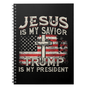 Caderno Espiral Jesus é o meu salvador é o meu presidente american