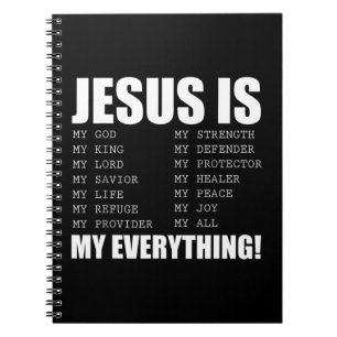 Caderno Espiral Jesus é o meu tudo Jesus T-Shirt Você é um pedaço