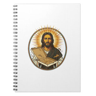 Caderno Espiral Jesus Enganado Por Caixa de Pizza Vazia Humor de C