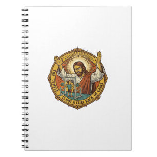 Caderno Espiral Jesus Flexões de Bíceps Irritado no Rack de Agacha