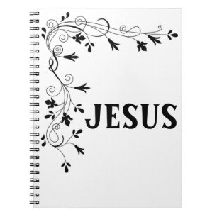 CADERNO ESPIRAL JESUS FLORAL CORNER