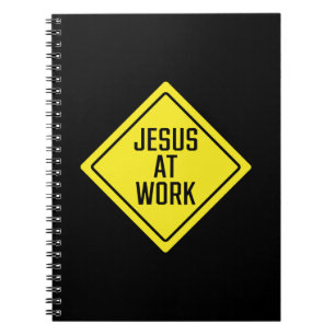 Caderno Espiral Jesus No Trabalho   Sinal de Tráfego   Notebook es