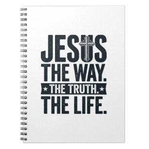Caderno Espiral Jesus O Caminho A Verdade A Vida Camiseta Cristã