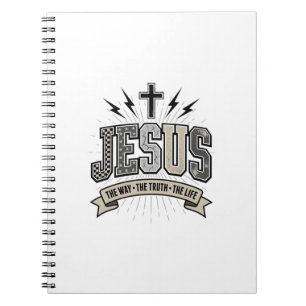 Caderno Espiral Jesus O Caminho A Verdade A Vida Vintage Cristão