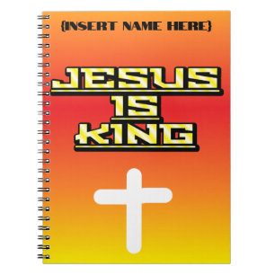 Caderno Espiral Jesus Personalizado é o Diário Rei Orador
