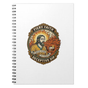 Caderno Espiral Jesus Queimando Boca Super Apimentado Molho de Fes