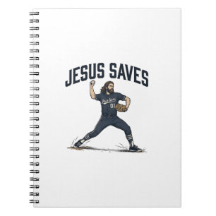 Caderno Espiral Jesus Salva Camisa de Gravura Vintage de Arremessa
