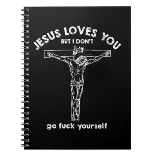 Caderno Espiral Jesus te ama, mas eu não te deixo.