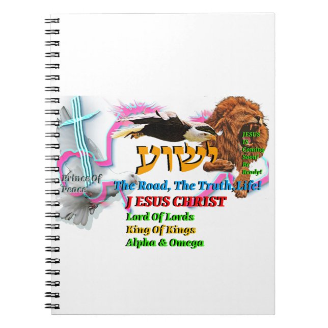 Caderno Espiral Jesus The Way ,The Truth. Life! Lion Of Judah (Frente)