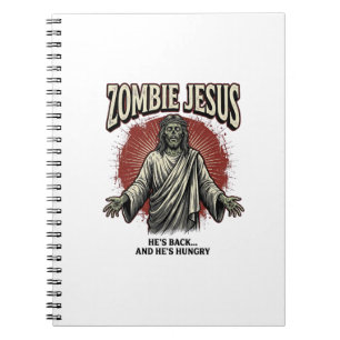 Caderno Espiral Jesus Zumbi Gravura Vintage Design de Camiseta Eng