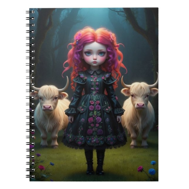 Caderno Espiral Jeune fille écossaise  (Frente)
