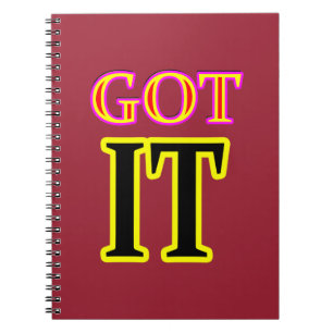 Caderno Espiral Jgibney obtido da arte IT3 os presentes de Zazzle