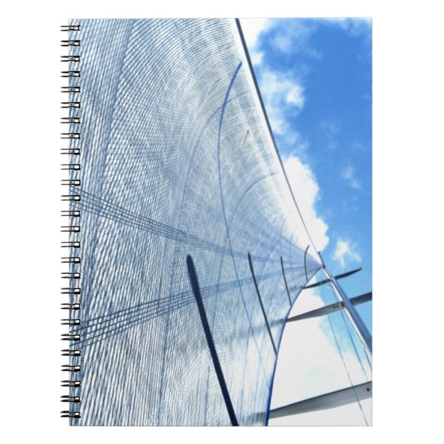 Caderno Espiral Jib Sail e Blue Sky Navegando (Frente)