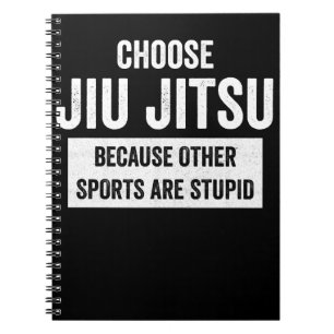 Caderno Espiral Jiu Jitsu BJJ escolhe Jiu Jitsu porque branco