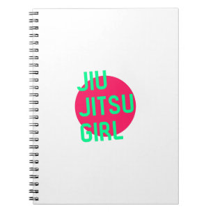 Caderno Espiral Jiu Jitsu Garota brasileira treinando BJJ submiss