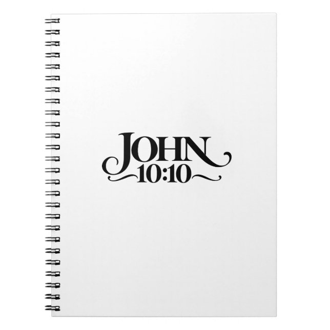 Caderno Espiral João 10:10 (Frente)