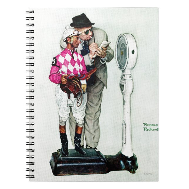 Caderno Espiral Jockey Pesando em Norman Rockwell (Frente)