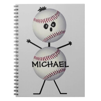 Caderno Espiral Jogador Baseball Personalizado