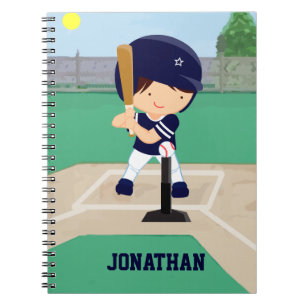 Caderno Espiral Jogador bonito personalizado dos desenhos animados