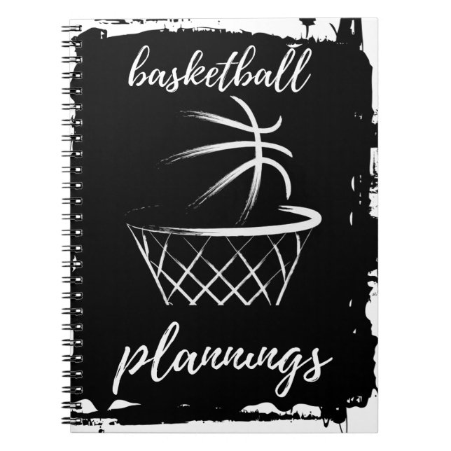 Caderno Espiral jogador de basquete / presente de notebook espiral (Frente)