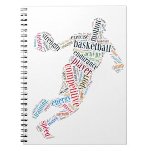 Caderno Espiral Jogador de basquetebol