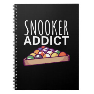 Caderno Espiral Jogador de Bilhar Viciado em Snooker