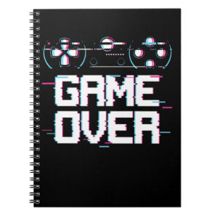 Caderno Espiral Jogador de controladora de Vaporwave para jogos es