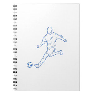 Caderno Espiral jogador de futebol