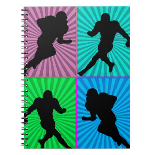 Caderno Espiral Jogador De Futebol Americano Vintage Para O Amor D