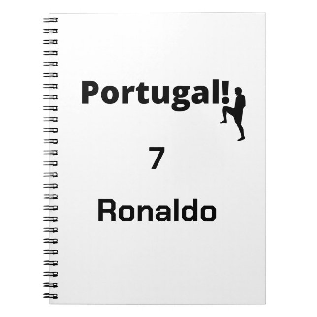 Caderno Espiral Jogador de Futebol Português personalizável (Frente)