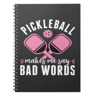 Caderno Espiral Jogador de Pickleball Pickleball Me Faz Dizer Mal