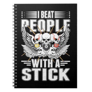 Caderno Espiral Jogador de Piscina do Sarcastic Billiard Snooker C