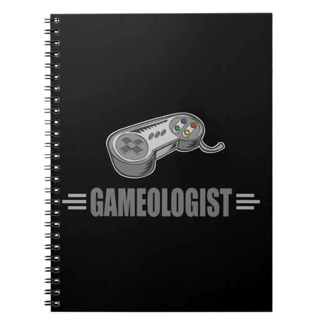 Caderno Espiral Jogador De Vídeo Engraçado (Frente)