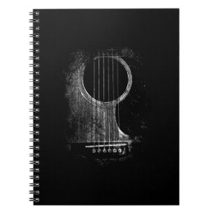 Caderno Espiral Jogador de Violão Acústico Seis String Rock & Ro