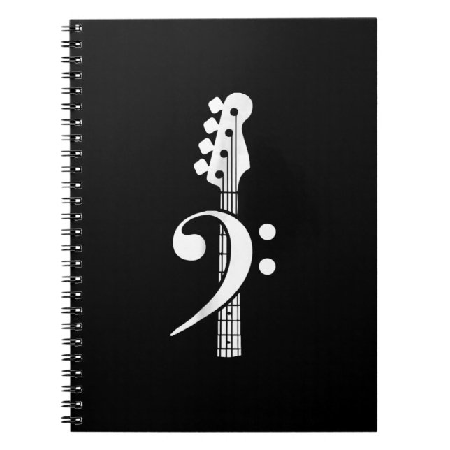 Caderno Espiral Jogador de Violão Bass - Músico de Violão Bass (Frente)