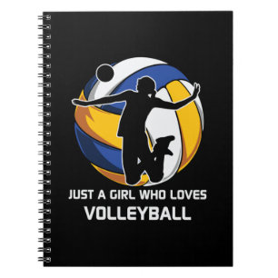 Caderno Espiral Jogador De Voleibol Apenas Uma Garota Que Ama Vole