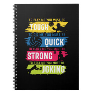Caderno Espiral Jogador de Voleibol   Forte e Rápido