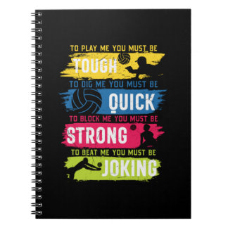 Caderno Espiral Jogador de Voleibol | Forte e Rápido